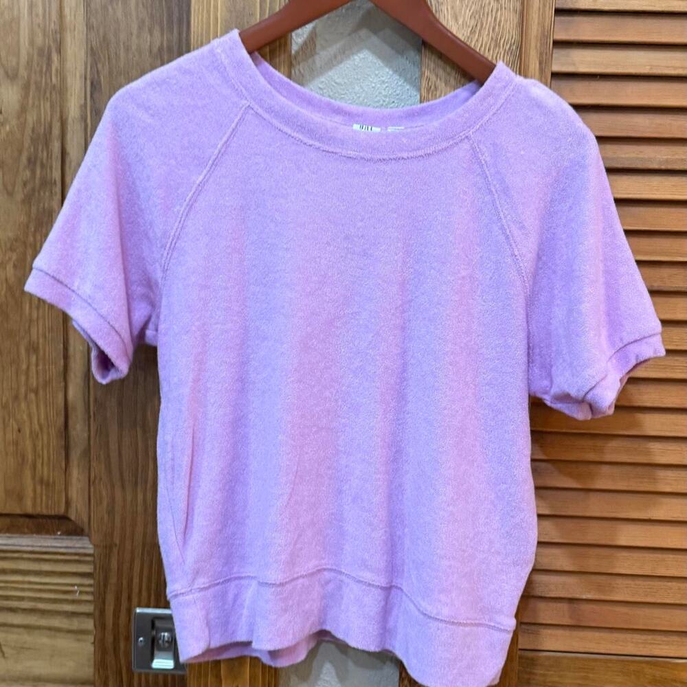 Gap pink cropped terry sweatshirt